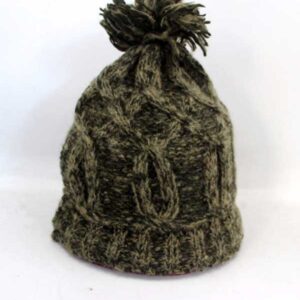 100% Wool Hand Knitted Rainbow Winter Beanie