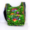 Tie Dye Green Mushroom Hemp Shoulder Bag