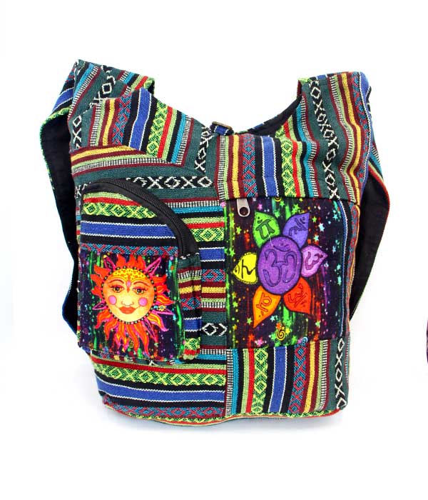 Gheri Patchwork Om Printed Shoulder Bag
