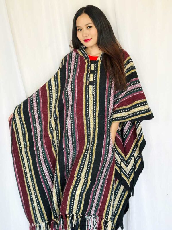 Hippie Festival Pointed Hood Poncho
