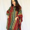Non-Brushed Colorful Hippie Gheri Poncho
