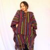 Unisex Colorful Mexican Baja Poncho