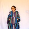 Multicolor Boho Gheri Cotton Poncho
