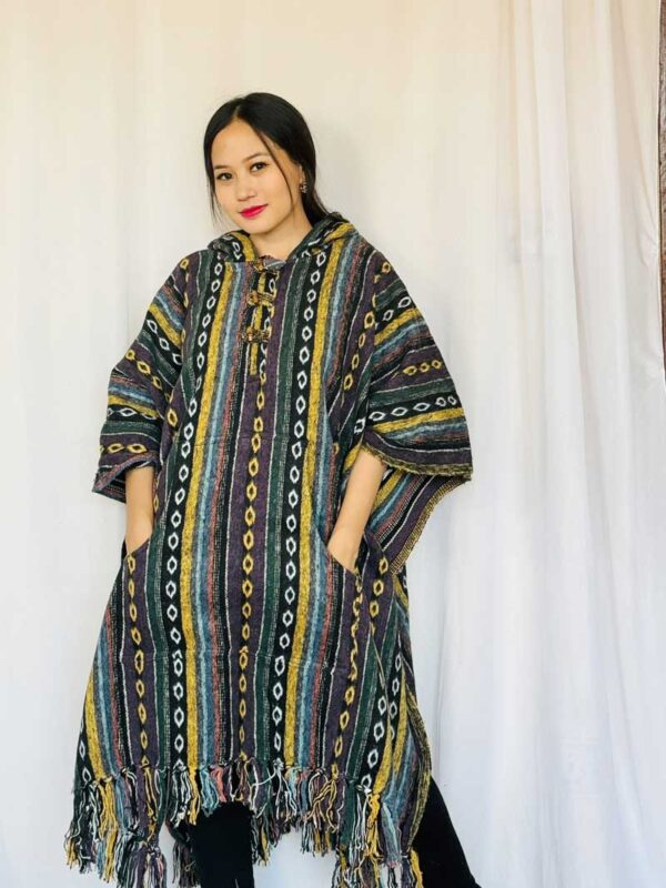 Colorful Long Festival Poncho
