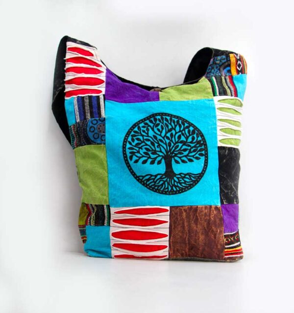 Multi Patch Printed Hippie Shoulder Bag