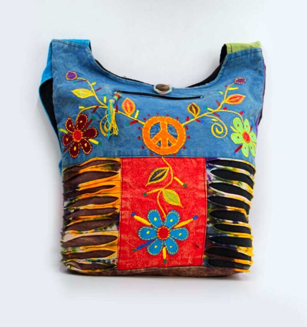Floral Embroidery Cozy Shoulder Bag