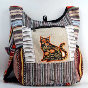 Gheri Patch Cute Cat Print Shoulder Bag