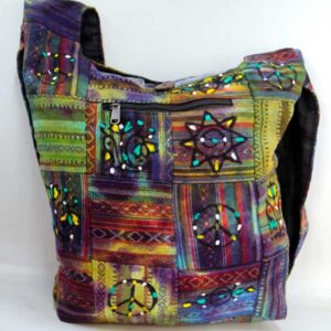 Different Symbol Print Boho Shoulder Bag