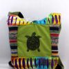 Turtle Printed Gheri Cotton Shoulder Bag
