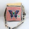 Butterfly Print Hemp Cotton Passport Bag