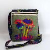 Colorful Mushroom Print Cotton Passport Bag
