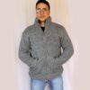 Gray Tone Hooded Wool Jacket