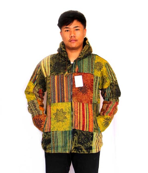 Boho Gheri Patch Jacket, Hippie Bohemian