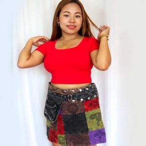 Fairtrade Hippie Wrap Boho Vintage Mini Short Skirt