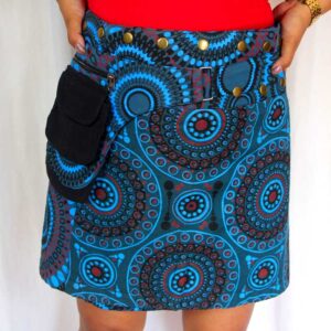 Fairtrade Hippie Wrap Boho Vintage Mini Short Skirt