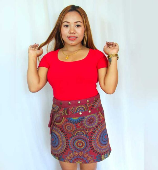 Fairtrade Hippie Wrap Boho Vintage Mini Short Skirt