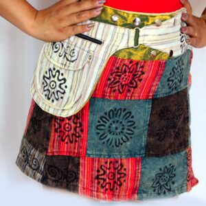 Fairtrade Hippie Wrap Boho Vintage Mini Short Skirt