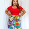 Tie Dye Hippie Vintage Mini Short Skirt