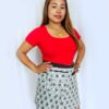 Catchy Printed Mini Wrap Skirt