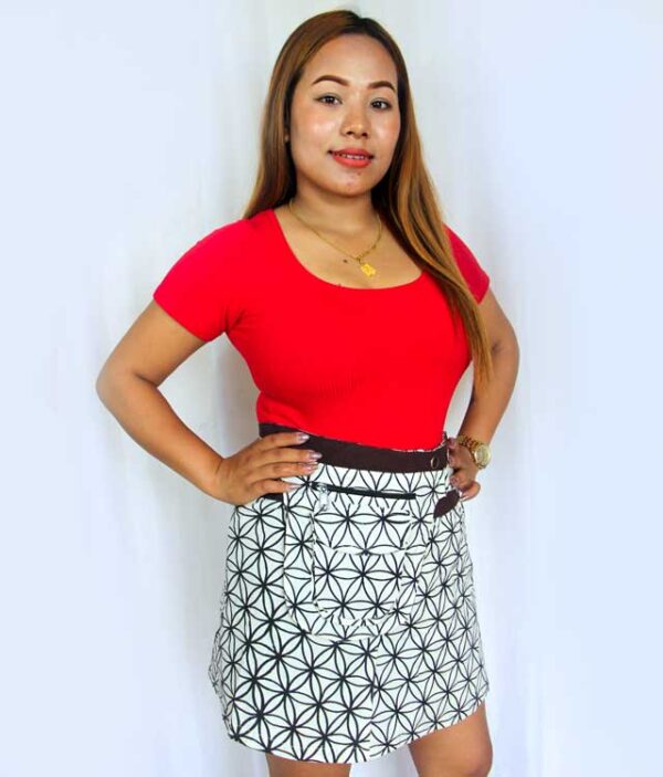 Catchy Printed Mini Wrap Skirt