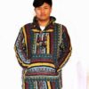 Multicolor Hooded Gheri Poncho