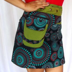 Fairtrade Hippie Wrap Boho Vintage Mini Short Skirt