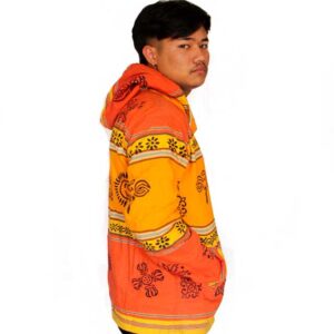 Alternative view of Yellow and Orange Mix Hooded Shyma Jacket
