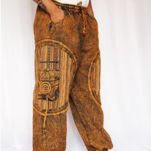 Alternative view of Yellow Fine Cotton Retro Cargo Trouser