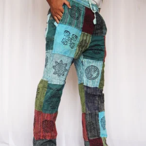 Alternative view of Lightweight Khaddar Patchwork Trouser