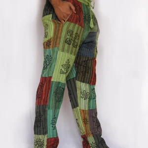 Alternative view of Multicolor Hippie Printed Khaddar Trouser