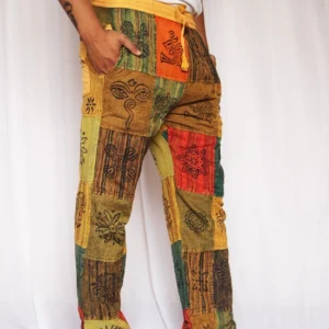Alternative view of Folk Printed Hippie Khaddar Patch Trouser