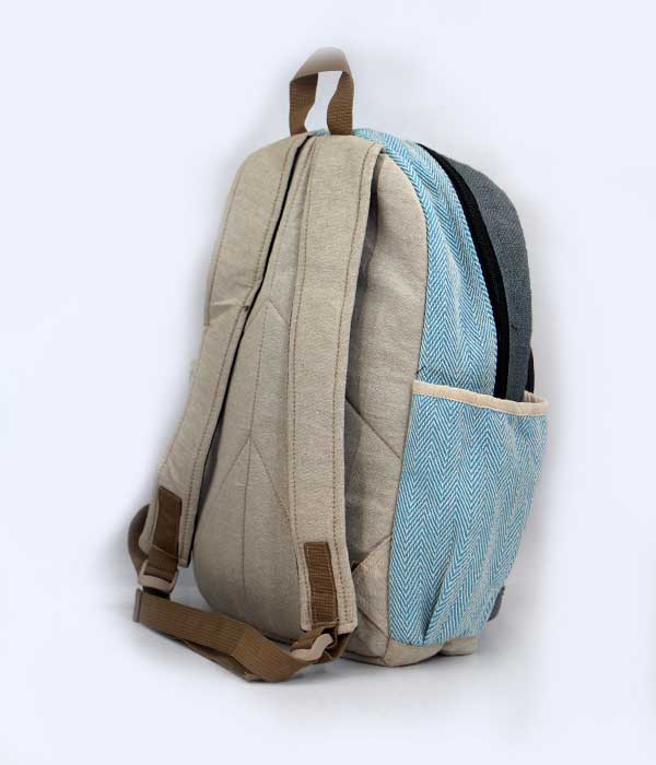 Himalayan Hemp Plain Blue School Bag