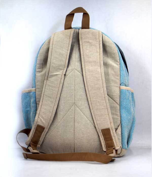 Himalayan Hemp Plain Blue School Bag