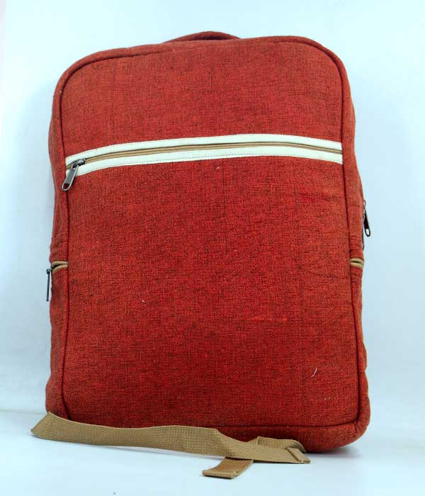Plain Maroon Durable Hemp Laptop Bag