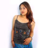 Made in Nepal Bohemian Black Tank Top