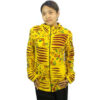Shiny Yellow Summer Hooded Cotton Jacket