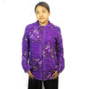 Purple Tone Hooded Patchwork Jacket
