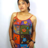 Patchwork and Embroidery Women Cotton Top