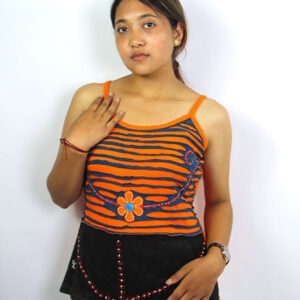 Sleeveless Hippie Razor Cut Cotton Top
