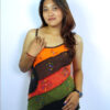 Colorful Patch Added Funky Tank Top