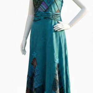 Hippie Patchwork Dress – Nepal Cotton Bohemian Summer Sundress for Women