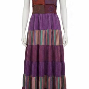 Nepalese Patchwork Sundress – Boho Hippie Cotton Dress for Women Festival Wear
