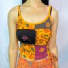 Colorful Mushroom Print Crop Top