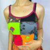 Multicolor Hippie Patchwork Crop Top