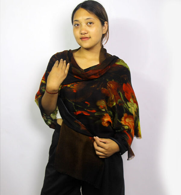 Prismatic Luxury Printed Cashmere Shawl
