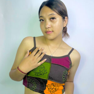 Colorful Hippie Patchwork Crochet Top