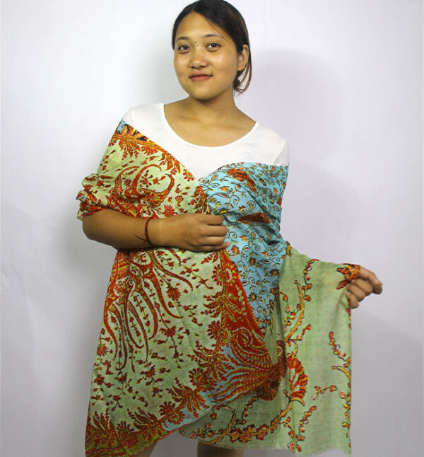 Catchy Digital Print Luxury Cashmere Shawl