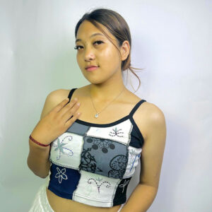 Block Printed Hippie Crochet Top