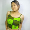 Green Mix Boho Cotton Crop Top