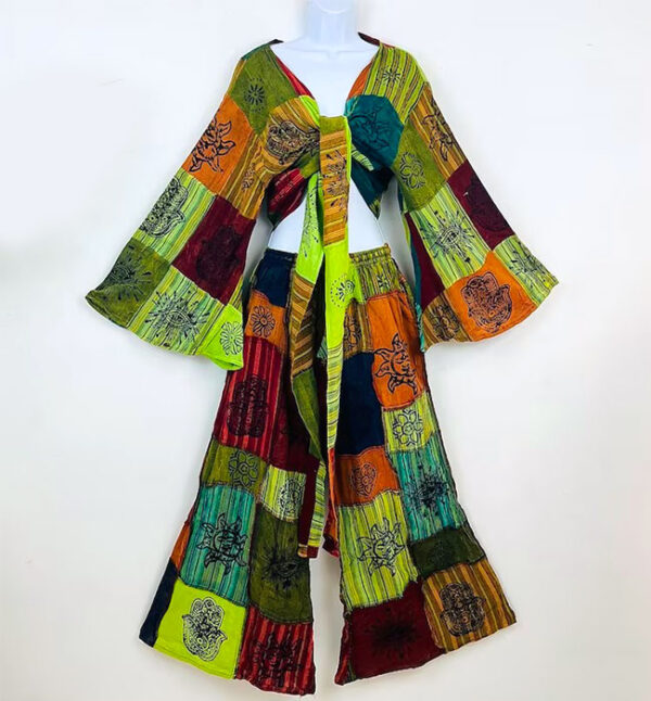 Folk Printed Colorful Patchwork Set